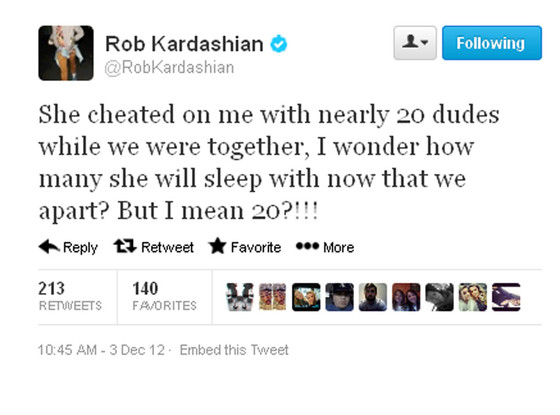 Rob Kardashian, Tweet Rob Kardashian, Tweet